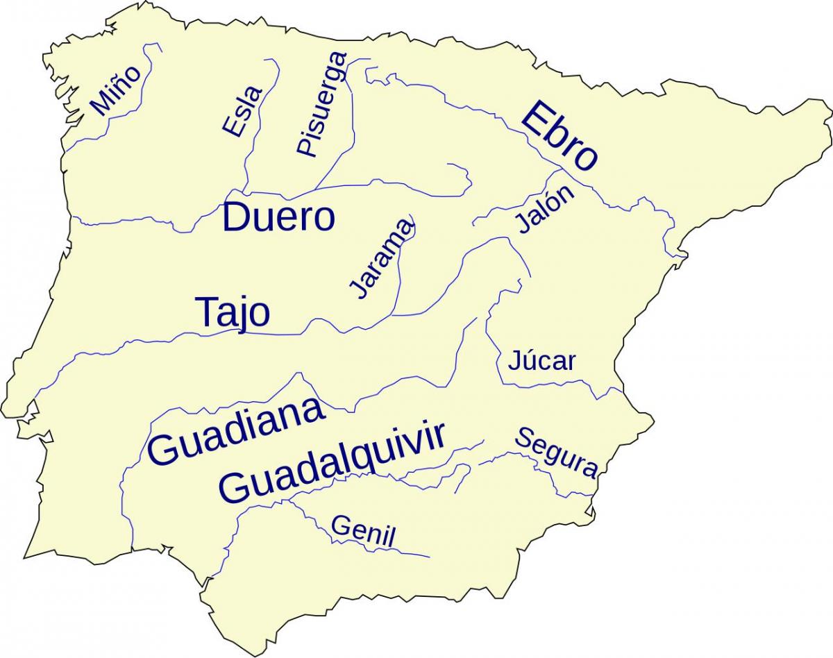 Spain river map