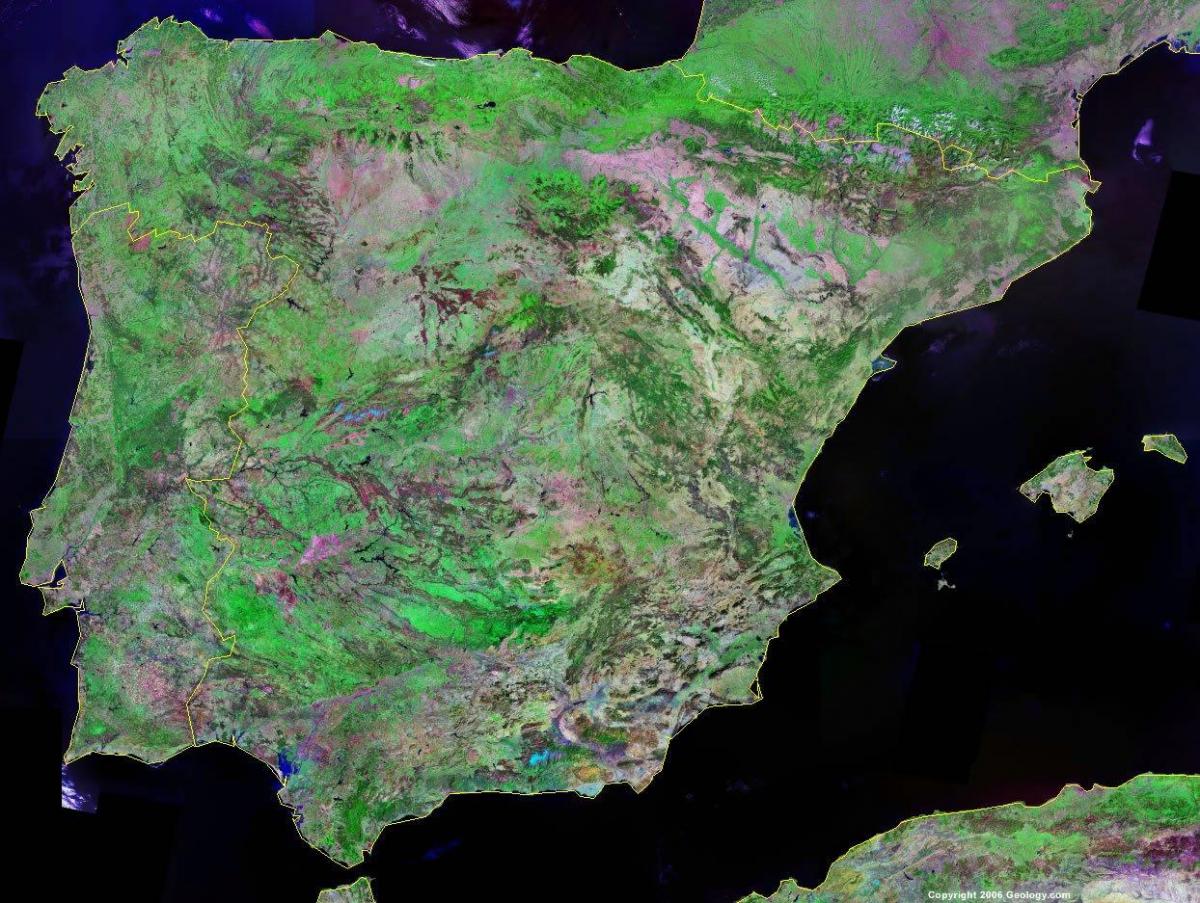 map of Spain satellite
