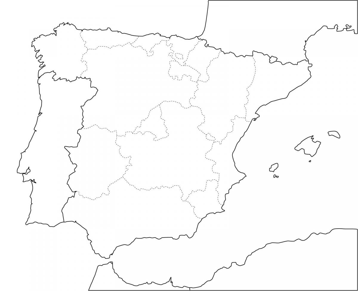 plain map of Spain