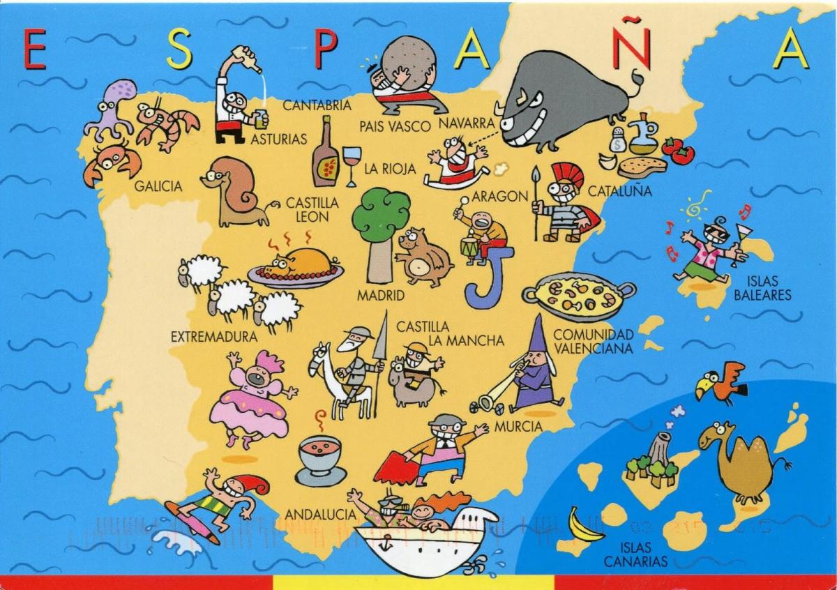 Spain map for kids
