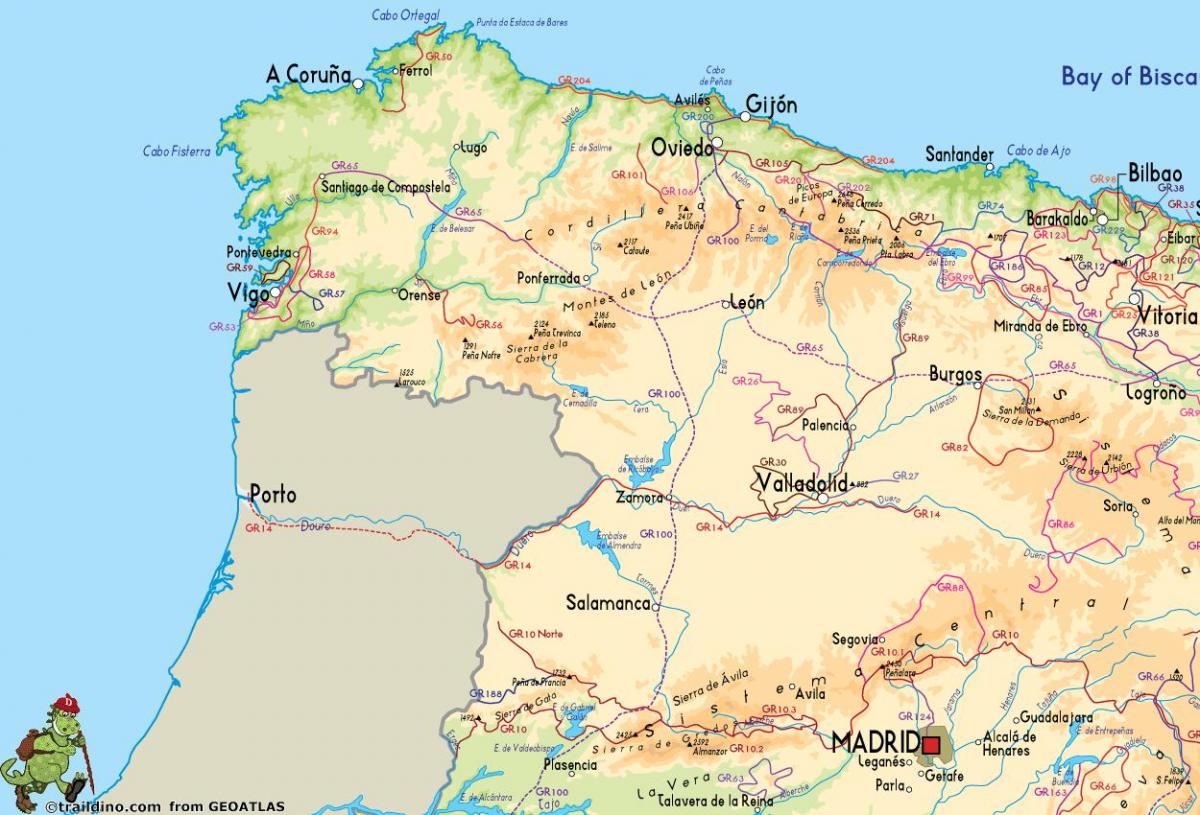 map of Spain western