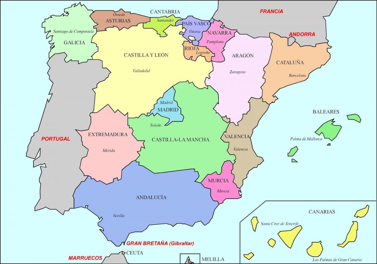 map of Spain medieval