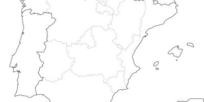 Plain map of Spain