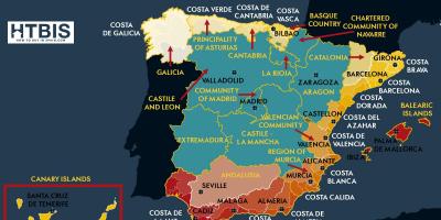 Map of southern Spain coastline