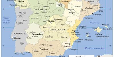 Spain in a map