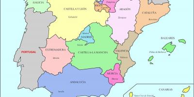 Map of Spain medieval