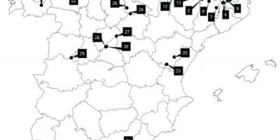 Spain ski resorts map