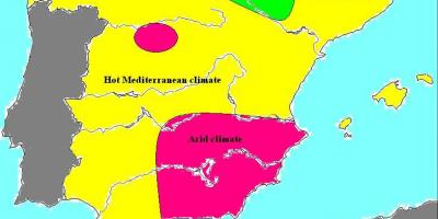 Map of Spain climate