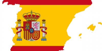Map of Spain flag