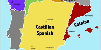 Map of Spain language