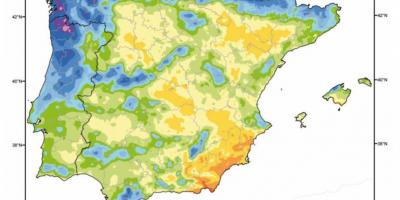 Spain rainfall map