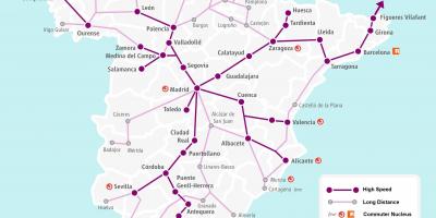 Spain rail map renfe