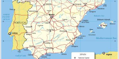 Map of Spain transports