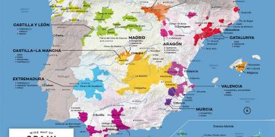 Wines of Spain map